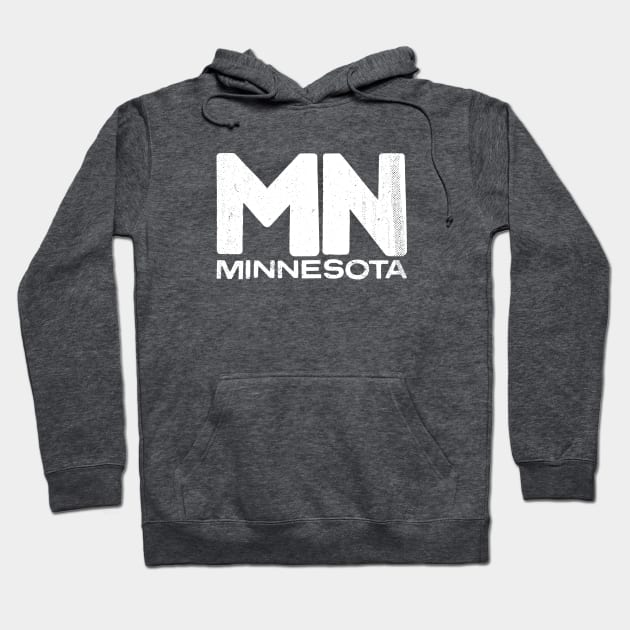 MN Minnesota State Vintage Typography Hoodie by Commykaze